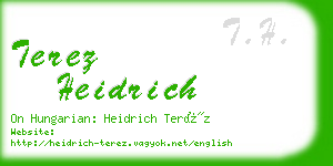 terez heidrich business card